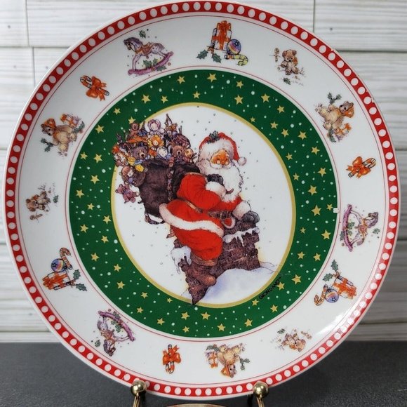 Westwood, Giordano Art Ltd. NYC, Christmas Plate 1997 Decorative Use Only Santa - Picture 2 of 9